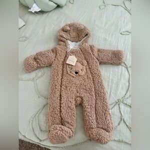 Brown Teddy Bear Kids One Piece